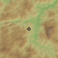 Shaded relief of the 59 km around Nuevo Jalapa, drawn from the GMTED2010 grid