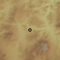 Shaded relief of the 59 km around Ojos de Agua, drawn from the GMTED2010 grid