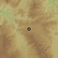 Shaded relief of the 59 km around Ojos de Agua, drawn from the GMTED2010 grid
