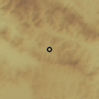 Shaded relief of the 59 km around Orica, drawn from the GMTED2010 grid