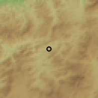 Shaded relief of the 59 km around Ostumán, drawn from the GMTED2010 grid