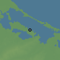Shaded relief of the 59 km around Palkaka, drawn from the GMTED2010 grid