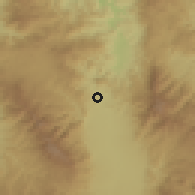 Shaded relief of the 59 km around Palo Pintado, drawn from the GMTED2010 grid