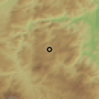 Shaded relief of the 59 km around Berlín, drawn from the GMTED2010 grid