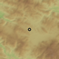 Shaded relief of the 59 km around Punta Ocote, drawn from the GMTED2010 grid