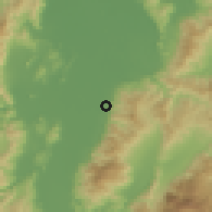 Shaded relief of the 59 km around Quebrada de Yoro, drawn from the GMTED2010 grid