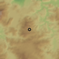 Shaded relief of the 59 km around Río Bonito, drawn from the GMTED2010 grid