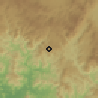 Shaded relief of the 59 km around Sabanagrande, drawn from the GMTED2010 grid