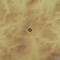 Shaded relief of the 59 km around San Agustín, drawn from the GMTED2010 grid