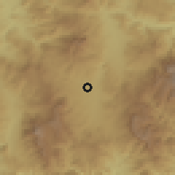 Shaded relief of the 59 km around San Antonio, drawn from the GMTED2010 grid