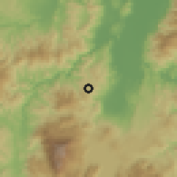 Shaded relief of the 59 km around San Antonio de Cortés, drawn from the GMTED2010 grid