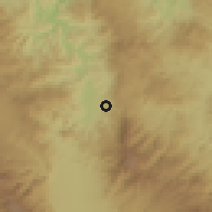 Shaded relief of the 59 km around San Antonio de La Cuesta, drawn from the GMTED2010 grid