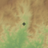 Shaded relief of the 59 km around San Antonio del Norte, drawn from the GMTED2010 grid