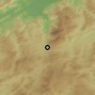 Shaded relief of the 59 km around Buenos Aires, drawn from the GMTED2010 grid