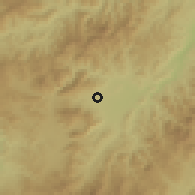 Shaded relief of the 59 km around San Diego, drawn from the GMTED2010 grid
