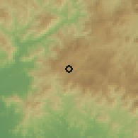 Shaded relief of the 60 km around San Francisco, drawn from the GMTED2010 grid