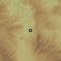 Shaded relief of the 59 km around San Jerónimo, drawn from the GMTED2010 grid