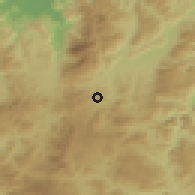Shaded relief of the 59 km around San Jerónimo, drawn from the GMTED2010 grid