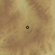 Shaded relief of the 59 km around San José, drawn from the GMTED2010 grid