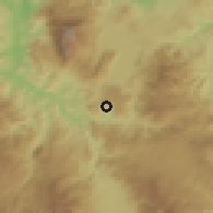 Shaded relief of the 59 km around San José de Comayagua, drawn from the GMTED2010 grid