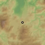 Shaded relief of the 59 km around San José de Cortés, drawn from the GMTED2010 grid