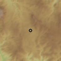 Shaded relief of the 59 km around San Juan, drawn from the GMTED2010 grid