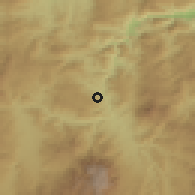 Shaded relief of the 59 km around San Juan de Opoa, drawn from the GMTED2010 grid