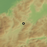 Shaded relief of the 59 km around Callejones, drawn from the GMTED2010 grid