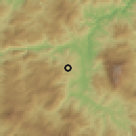 Shaded relief of the 59 km around San Nicolás, drawn from the GMTED2010 grid