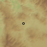 Shaded relief of the 59 km around San Nicolás, drawn from the GMTED2010 grid