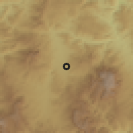 Shaded relief of the 59 km around San Pedro, drawn from the GMTED2010 grid