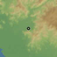 Shaded relief of the 60 km around Santa Ana de Yusguare, drawn from the GMTED2010 grid