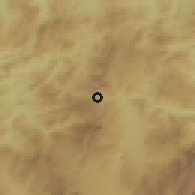 Shaded relief of the 59 km around Santa Cruz, drawn from the GMTED2010 grid