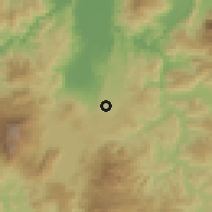 Shaded relief of the 59 km around Santa Cruz de Yojoa, drawn from the GMTED2010 grid