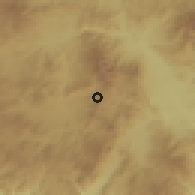 Shaded relief of the 59 km around Santa Lucía, drawn from the GMTED2010 grid