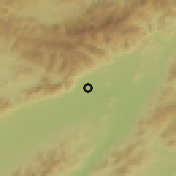 Shaded relief of the 59 km around Santa María del Real, drawn from the GMTED2010 grid