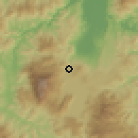 Shaded relief of the 59 km around Cañaveral, drawn from the GMTED2010 grid