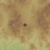 Shaded relief of the 59 km around Santa Teresa, drawn from the GMTED2010 grid
