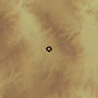 Shaded relief of the 59 km around Santiago de Puringla, drawn from the GMTED2010 grid