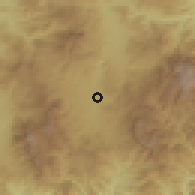 Shaded relief of the 59 km around Sensenti, drawn from the GMTED2010 grid