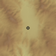 Shaded relief of the 59 km around Cane, drawn from the GMTED2010 grid
