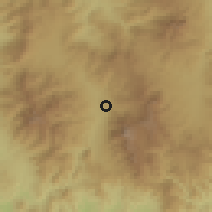 Shaded relief of the 59 km around Sinuapa, drawn from the GMTED2010 grid