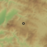 Shaded relief of the 59 km around Subirana, drawn from the GMTED2010 grid