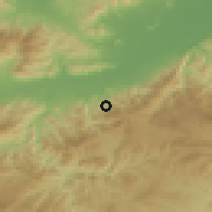 Shaded relief of the 59 km around Tepusteca, drawn from the GMTED2010 grid