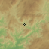 Shaded relief of the 59 km around Texíguat, drawn from the GMTED2010 grid