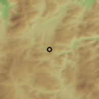 Shaded relief of the 59 km around Trinidad de Copán, drawn from the GMTED2010 grid