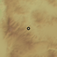 Shaded relief of the 59 km around Trinidad de Quebradas, drawn from the GMTED2010 grid