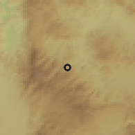 Shaded relief of the 59 km around Vallecillo, drawn from the GMTED2010 grid