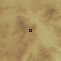 Shaded relief of the 59 km around Valle de Angeles, drawn from the GMTED2010 grid
