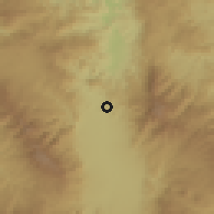 Shaded relief of the 59 km around Valle de Angeles, drawn from the GMTED2010 grid